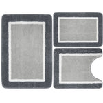 tapis bain mousse mémoire forme moderne rayures horizontales absorbant antidérapant lavable machine extra doux