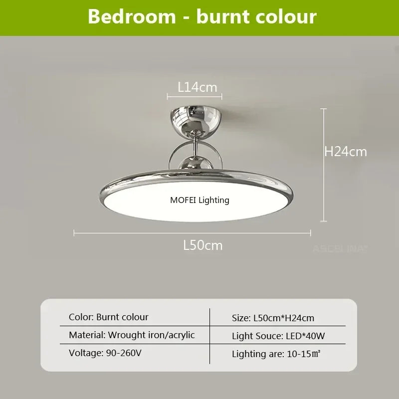 lampe moderne ronde acrylique vert blanc rouge 50h24cm led