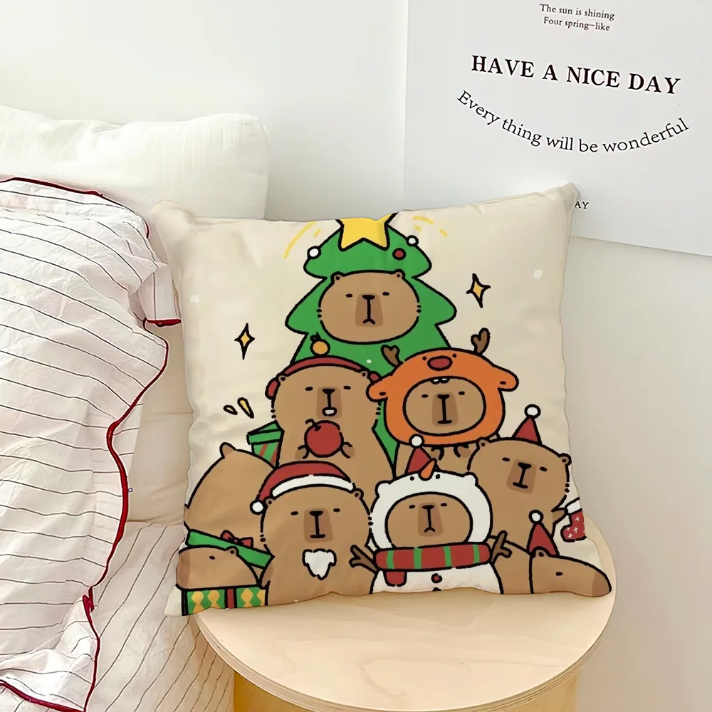 taie d'oreiller coussin cartoon personnages Noël coton polyester 40x40cm 45x45cm 50x50cm 60x60cm fixations
