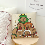 taie d'oreiller coussin cartoon personnages Noël coton polyester 40x40cm 45x45cm 50x50cm 60x60cm fixations