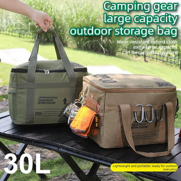 sac rangement camping oxford vert olive beige gris utilitaire portable étanche serviette lampe réchaud