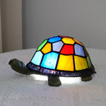 lampe poser tortue verre coloré multicolore art deco chambre enfant