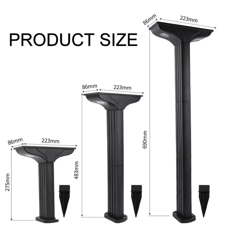 Lampe solaire ip65 gris métallisé minimaliste deux niveaux luminosité adaptable jardin patioextérieur led