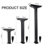 Lampe solaire ip65 gris métallisé minimaliste deux niveaux luminosité adaptable jardin patioextérieur led