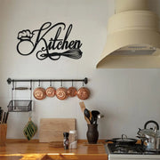 décoration murale kitchen graphique chef cuisinier vintage rustique noir