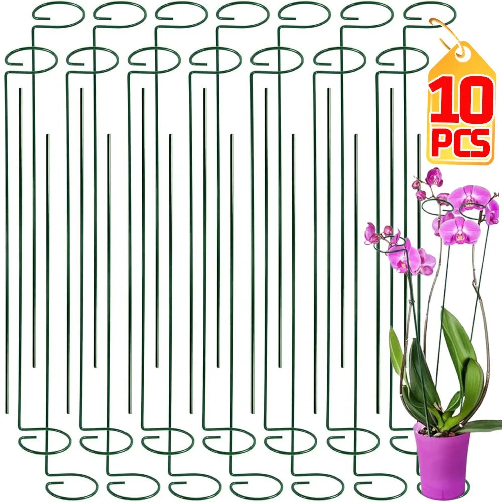 supports fleurs vert foncé métal minimaliste 35cm 45cm 55cm 10pcs