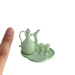 accessoires poupées résine cruche plateau coupes décor maison poupée traditionnelle coréenne
