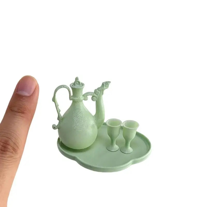 accessoires poupées résine cruche plateau coupes décor maison poupée traditionnelle coréenne