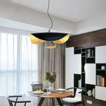 Suspension lumineuse moderne noir doré texture métallique câble suspendu 40cm 60cm 80cm lumière froide