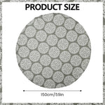 nappe ronde gris jaune moderne 100cm 120cm 150cm motifs géométriques abstraits table décoration intérieureextérieur