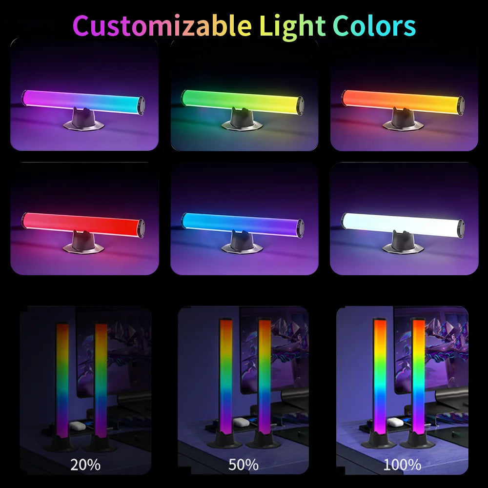 barre lumineuse led multicolore cyberpunk télécommande bluetooth application gamingRGBOpaque moderne