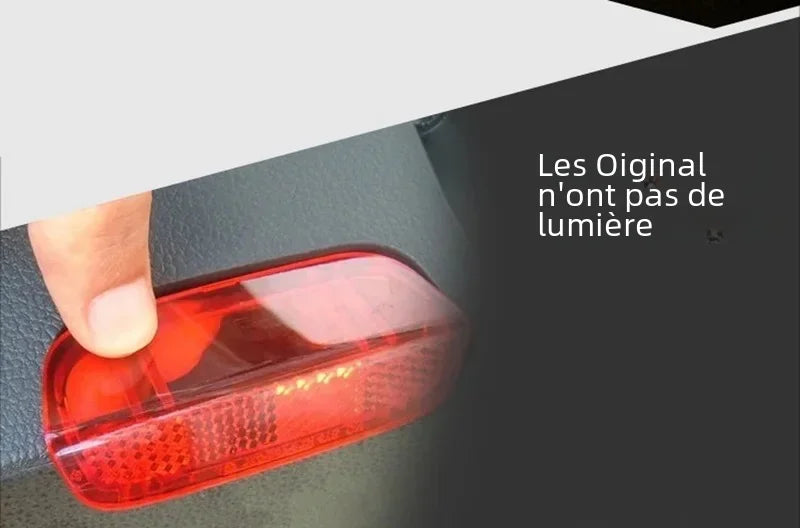 feu arrière voiture rouge adhésif led batterie aaa papier gommé autocollant réfléchissant moderne transparent