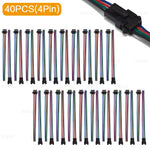 câbles électrique connecteurs mâle femelle 24v 2pin 3pin 4pin 5pin noir rouge vert
