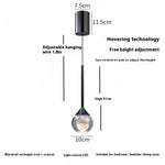 lampe suspendue moderne minimaliste transparente noir argenté brillante chambre restaurant étude cuisine
