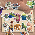 sticker autocollant toy story buzz lightyear woody personnages animation cartoon plastique imperméable bricolage téléphone