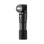lampe torche noire led rechargeable 2000 lumens texturée clip moderne