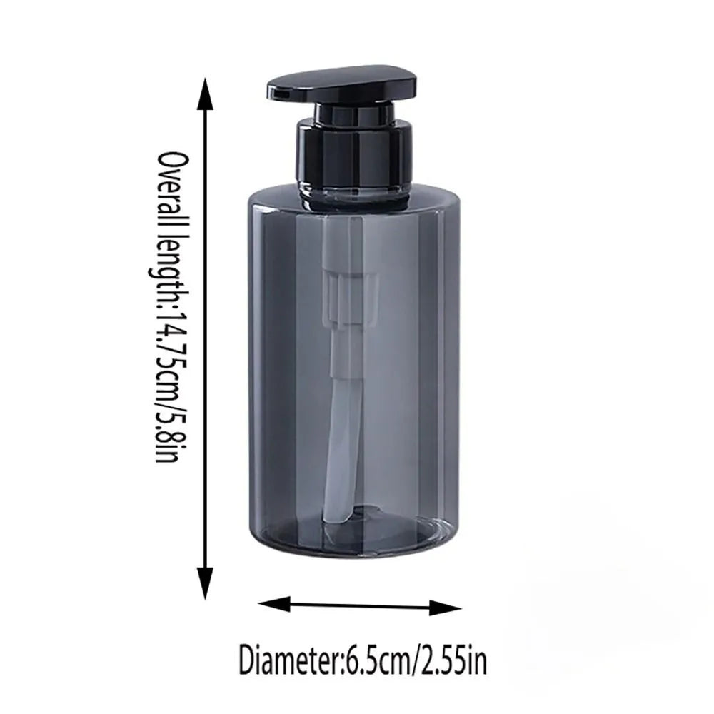 distributeur savon liquide bleu vert transparent contemporain 250ml 450ml 650ml pompe bouchon rechargeableextérieurvoyage