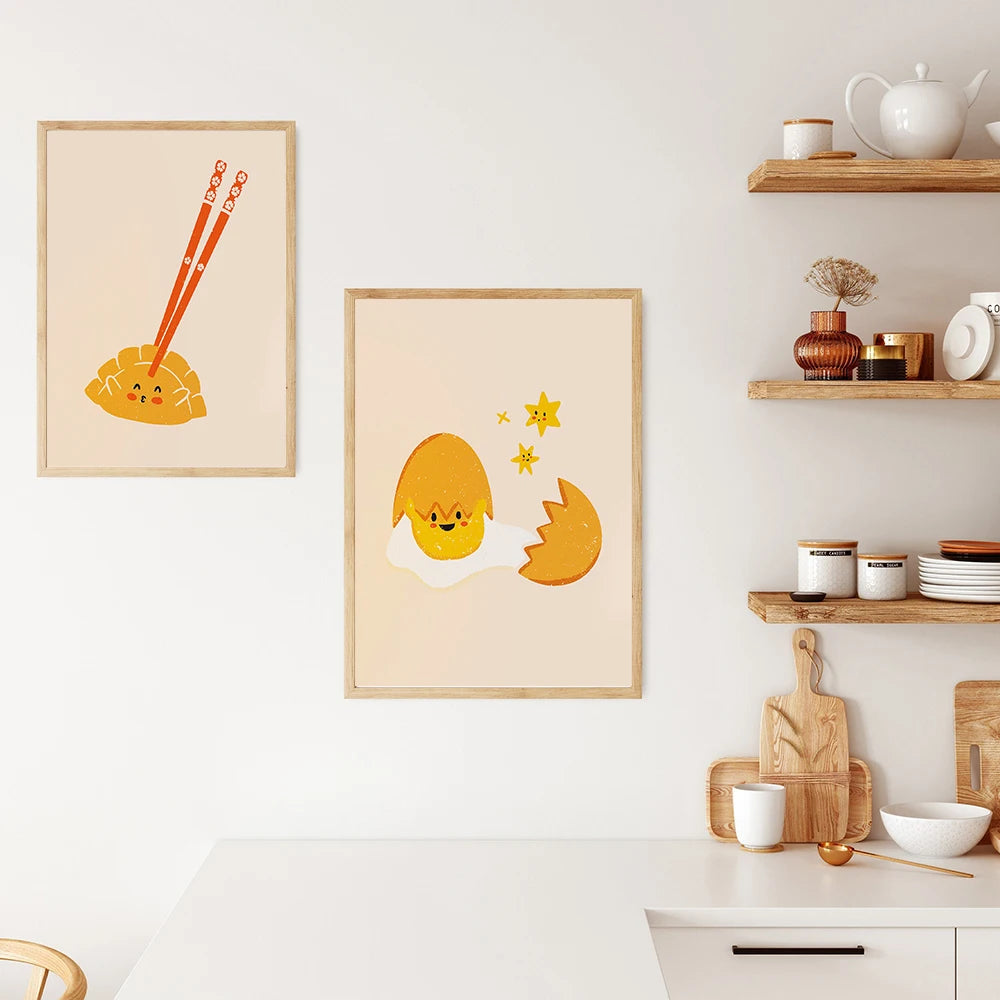 Affiche sans cadre montrant les couleurs vibrantes pour salle à manger