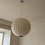 suspension sphérique moderne blanc rayures noires opaques 30cm 40cm 50cm 60cm 80cm lumière neutre