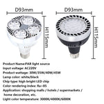 lampe led blanc noir moderne grille ventilation culot e27 2000 lumens 50000 heures économie