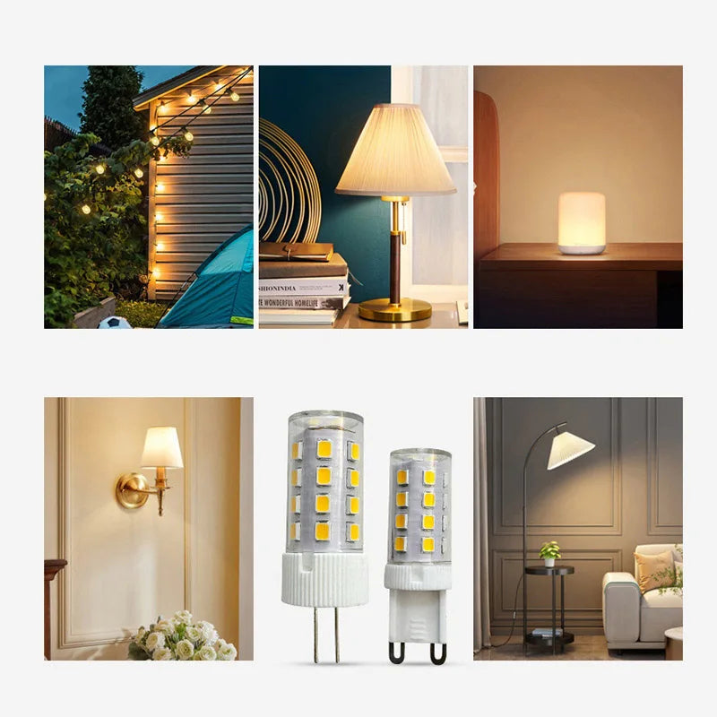 ampoule led 3w blanc moderne carrés jaunes verts 2700k 6500k g9 cct