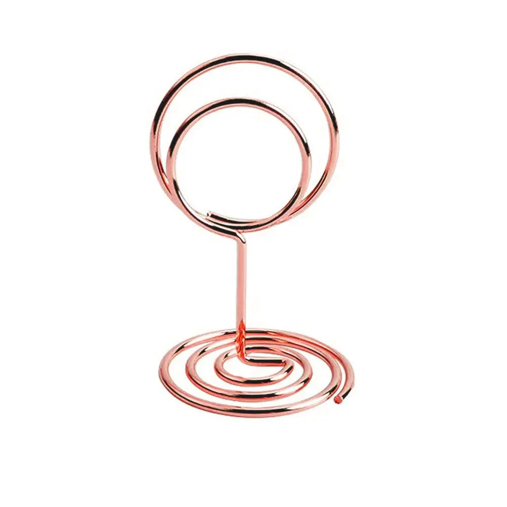 pinces papier cœur diamant moderne or rose argenté métal décoratif cartes notes support