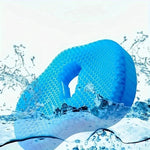 coussin siège bleu réseau hexagonal moderne latex amovible lavable rafraîchissant été maison