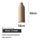 suspension lumineuse pendentif résine beige clair texture granuleuse moderne salon chambre principal