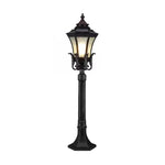 lampe rue led bronze noir classique vintage ip65 waterproofextérieur aluminium métallique floral