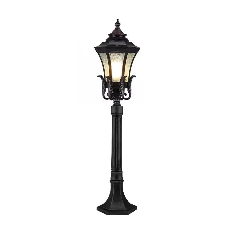 lampe rue led bronze noir classique vintage ip65 waterproofextérieur aluminium métallique floral
