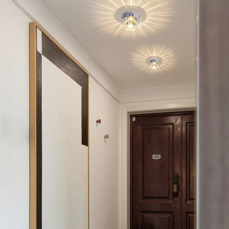 spot led moderne verre transparent argenté effet brillant lumineux surface