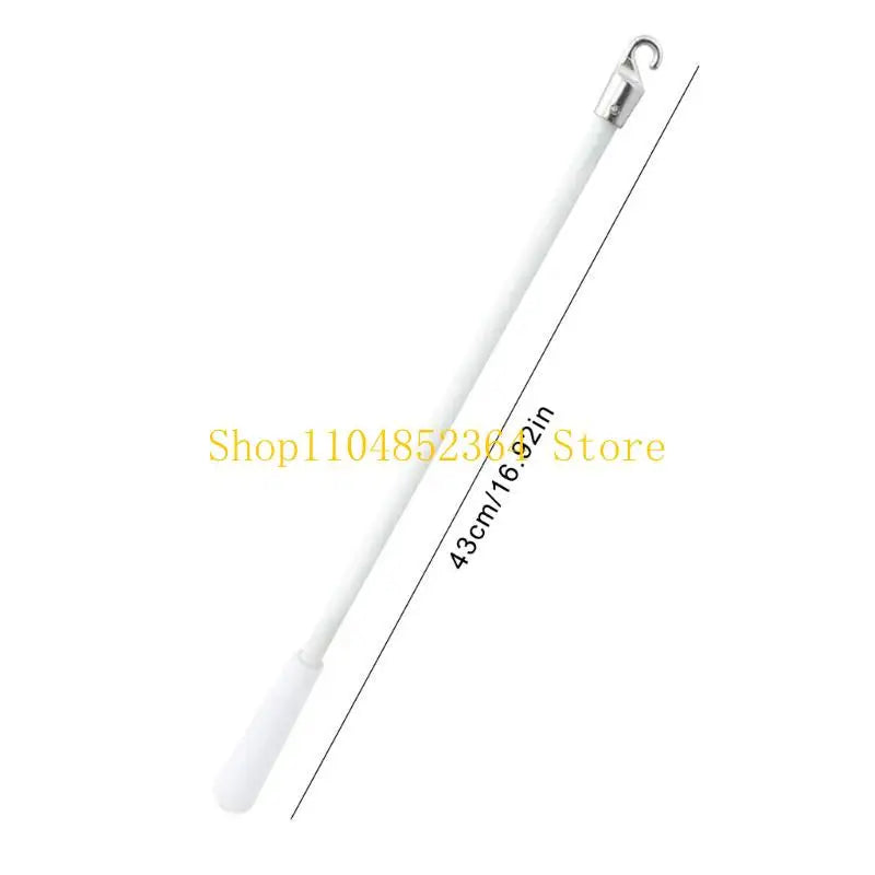 tige rideau blanc moderne anneaux métalliques inclusion 43cm opacité store polonais accessoire