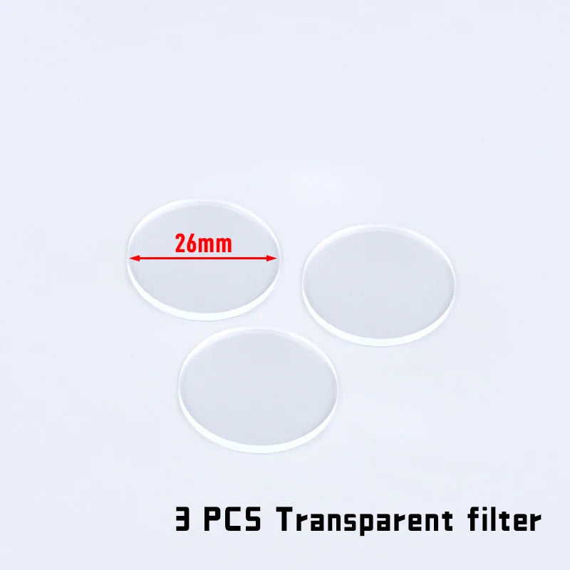 lentilles noires transparentes 30mm 28mm 26mm 25.4mm diffuse ir filter led chasse