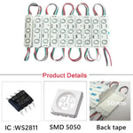 modules led rgb ws2811 étanches indépendants contrôle 12v blanc mat modernes