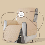 housse fauteuil moderne quilted vert gris beige antidérapante poche sécurité 100 polyestèreversible accueil