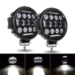 projecteur led phare noir ribbed moderne vis fixé 12v 24v antibrouillard éclairage routier haute