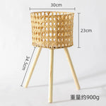 paniers pieds tressés moderne rustique plantes artificielles naturel beige clairextérieur patio jardin