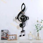 Horloge murale design moderne pour salon en noir