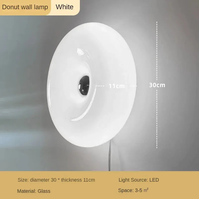 lampe décorative moderne orange blanche forme circulaire éclairage mural posable table moderne chambre étude