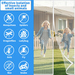 rideau porte anti insectes blanc maille fine aimants puissants mains libres ventilation moderne chambre