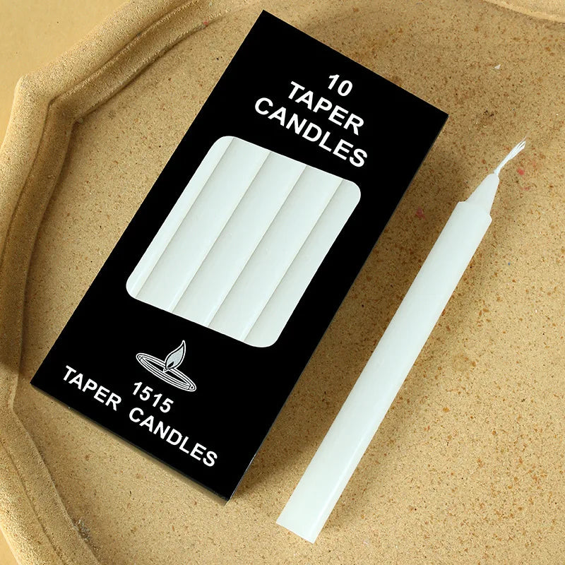 bougies parfumées boîte 10 pièces rouge blanc jaune rose orange bleu vert marron noir