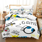 Housse de couette 220x240 garcon gamer motif manette de jeu