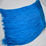franges polyester 20cm large bleu vert orange tissu moderne décoration vêtement craft