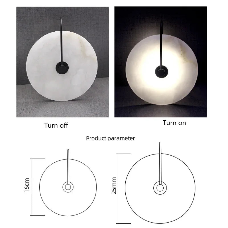 lampe murale led marbrée moderne blanc certification rohs ul vde 220v 110v