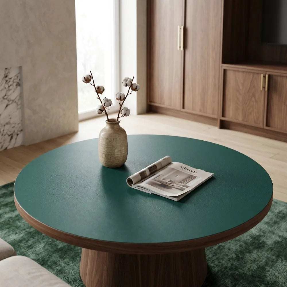 papier peint vinyle vert foncé moderne meuble cuisine salon autocollant mat imperméable poignées tapis