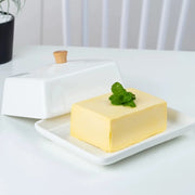 assiette rectangulaire céramique beurrier couvercle multifonction fromage dessert moderne minimaliste