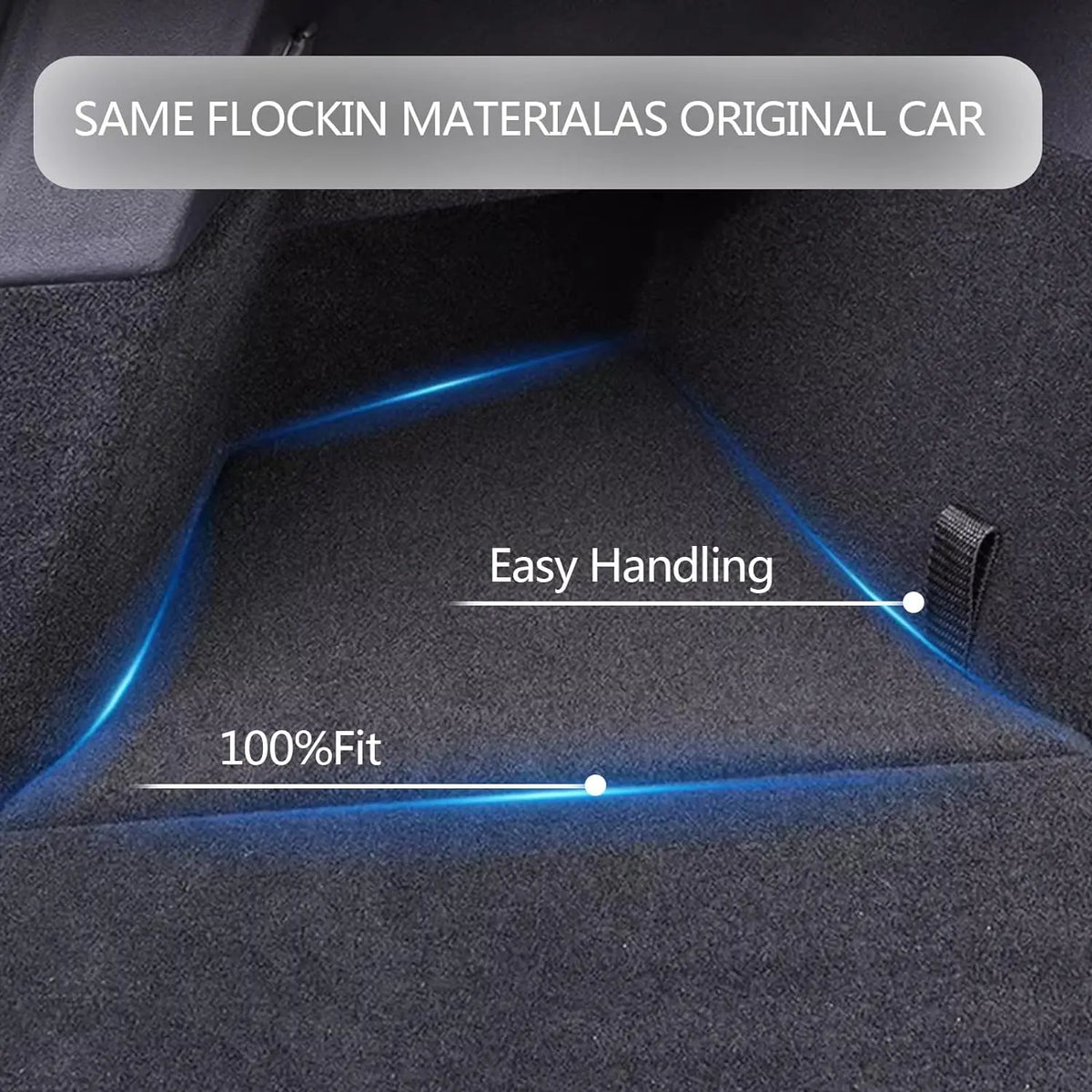 organisateur coffre arrière boîtes rangement tapis sol tesla model noir duveté opaque moderne minimaliste