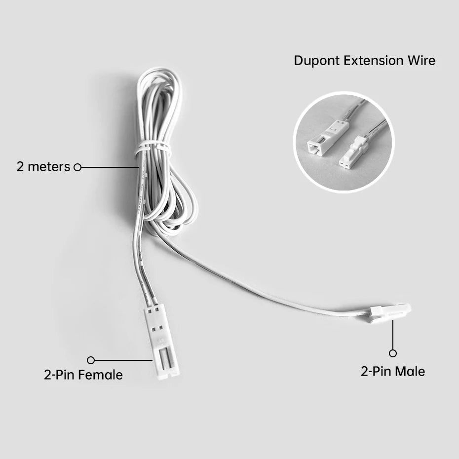 câble extension dupont connecteur cob 24v blanc moderne 2m 5mm 8mm 10mm lisse certification