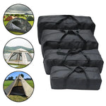 sac rangement oxford noir tissu uni réutilisable fermeture éclair sangles attache velcro utilitaire capacite