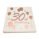 serviettes jetables anniversaire rose doré ballons étoiles motifs décoratifs fêtes adultes chiffres festive